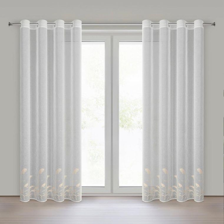 Eurofirany, firana gotowa, Tasha, 140-250 cm, biały