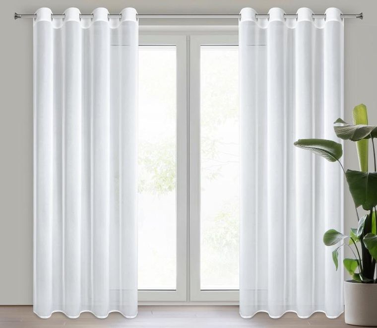 Eurofirany, firana gotowa Tina, biały, 140-270 cm