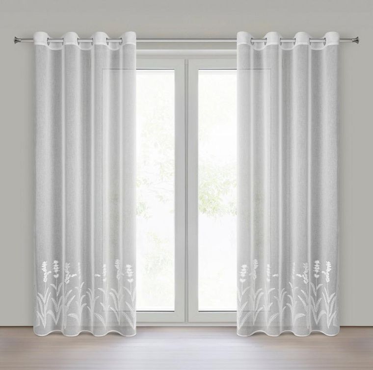 Eurofirany, firana gotowa, Tonya, 140-250 cm, biały