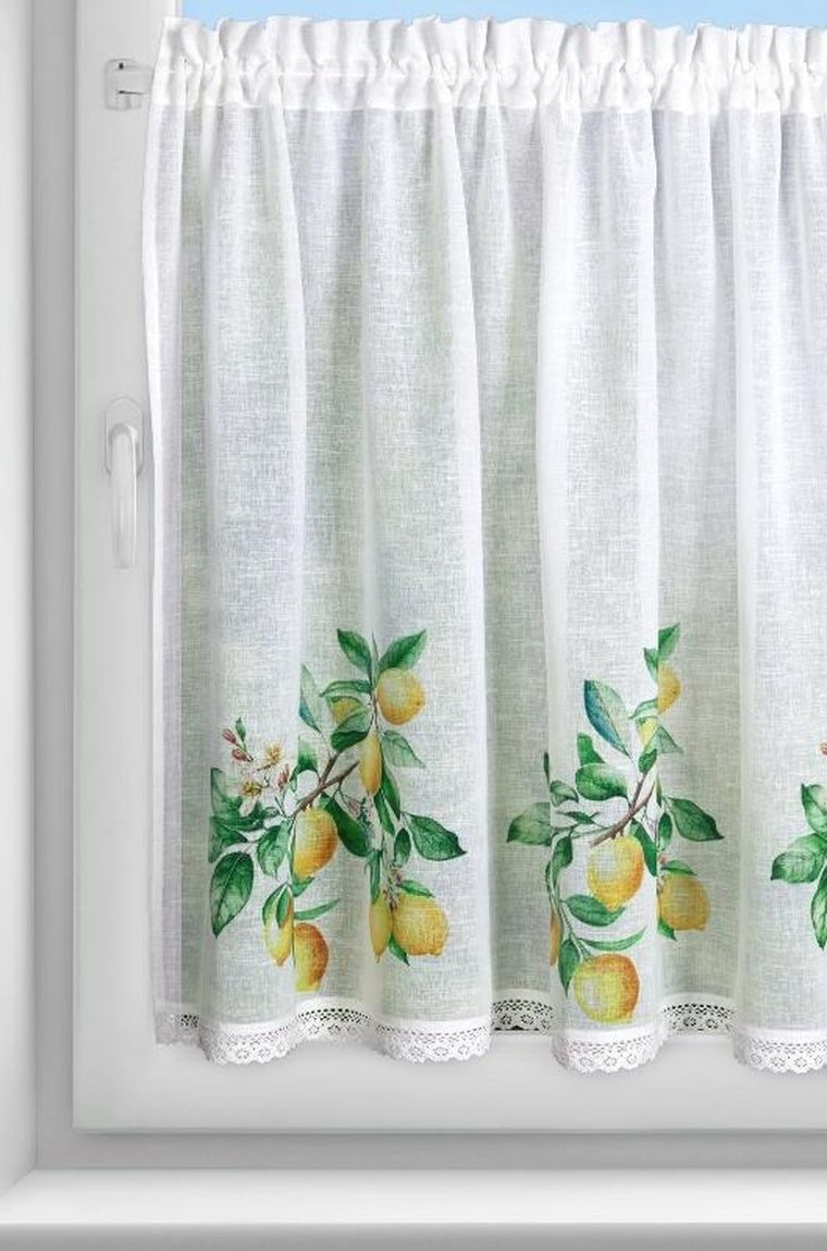 Eurofirany, firana zaciemniająca gotowa, Cloe, na taśmie, 150-90 cm, biały