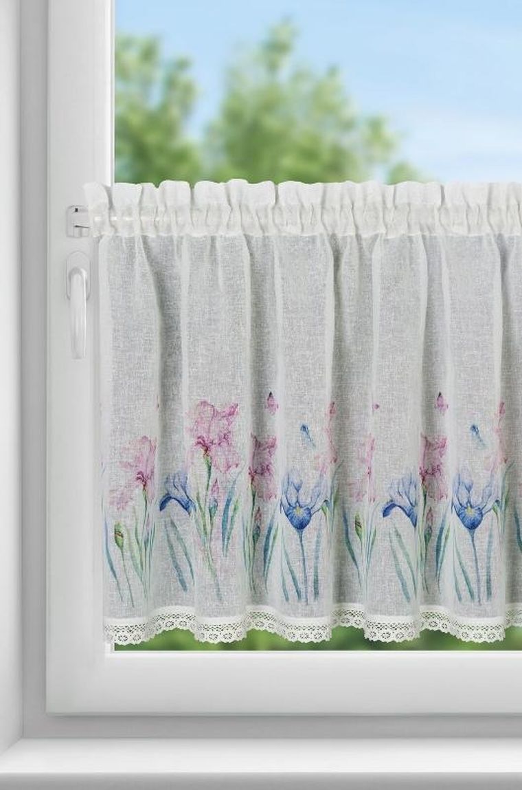 Eurofirany, firana zaciemniająca gotowa, Dolorez, na taśmie, 150-60 cm, biały