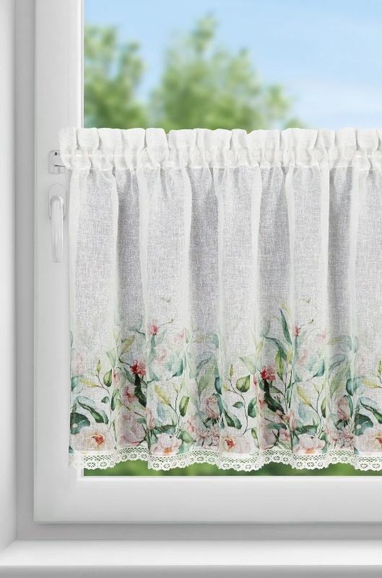 Eurofirany, firana zaciemniająca gotowa, Estera, na taśmie, 150-60 cm, biały