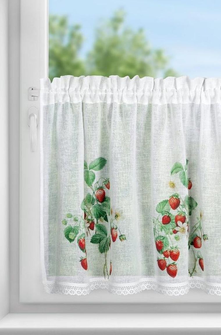 Eurofirany, firana zaciemniająca gotowa, Ksenia, na taśmie, 150-60 cm, biały