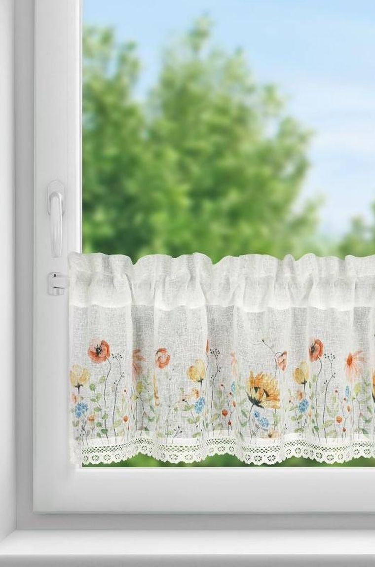 Eurofirany, firana zaciemniająca gotowa na taśmie, Nati, 150-30 cm, biały