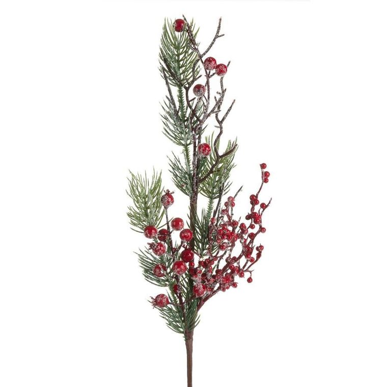 Eurofirany, gałązka świąteczna dekoracyjna, 55 cm, zielony