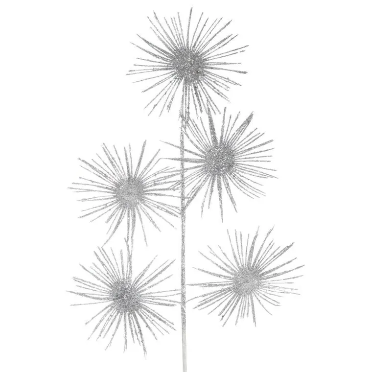 Eurofirany, gałązka świąteczna dekoracyjna, długość 43 cm, srebrny