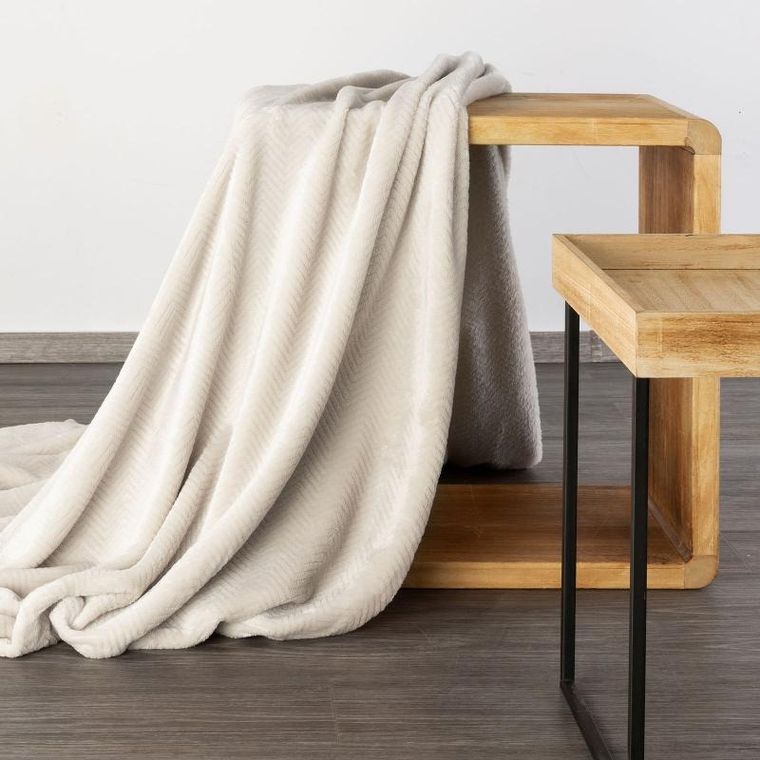 Eurofirany, koc, Cindy, 170-210 cm, kremowy