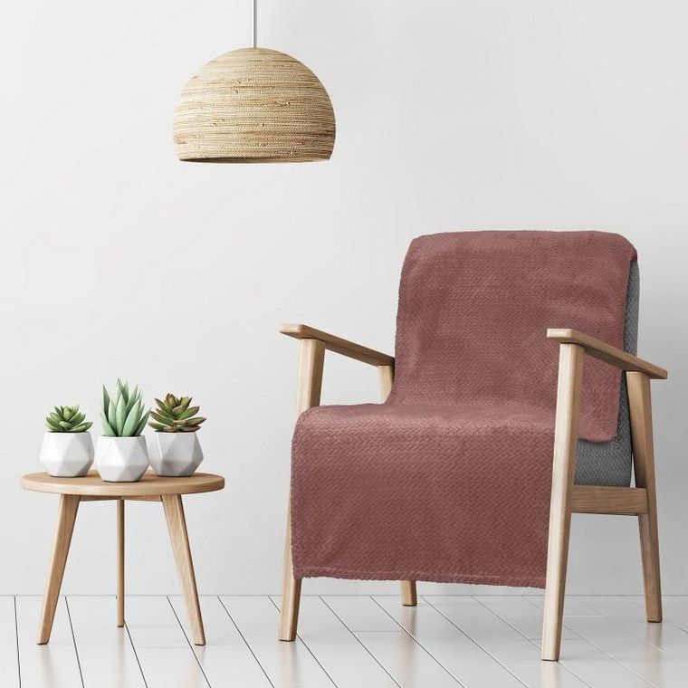 Eurofirany, koc Cindy, 70-160 cm, różowy