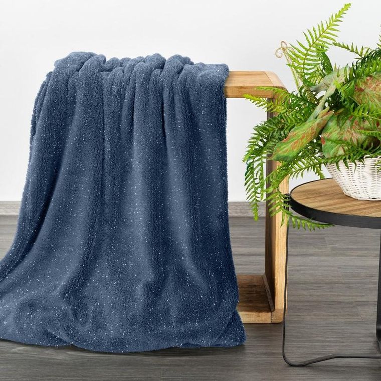 Eurofirany, koc d91 blink, 150-200 cm, granatowy