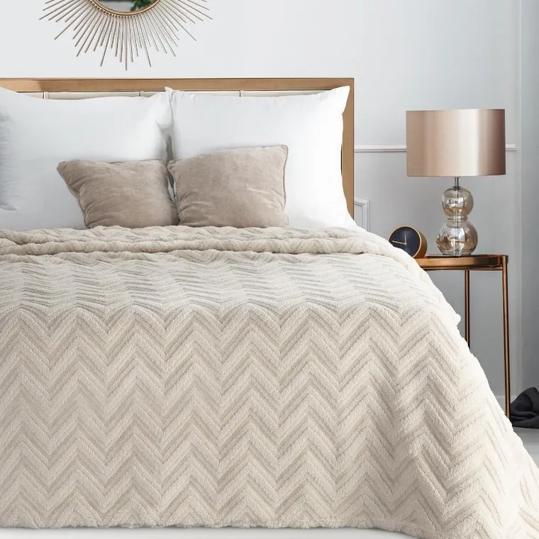 Eurofirany, koc d91 jodła, 150-200 cm, beżowy