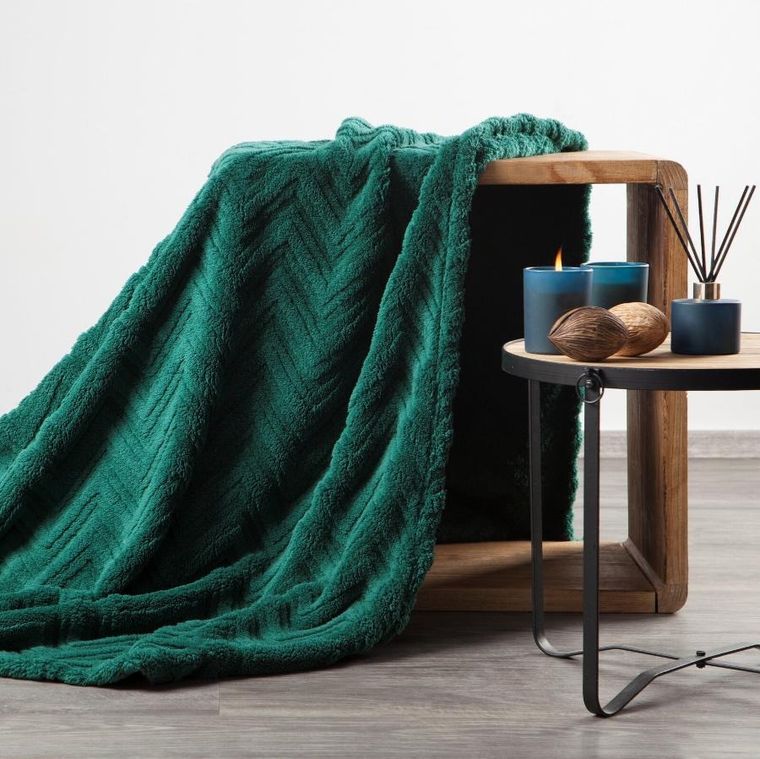 Eurofirany, koc d91 jodła, 170-210 cm, ciemnozielony