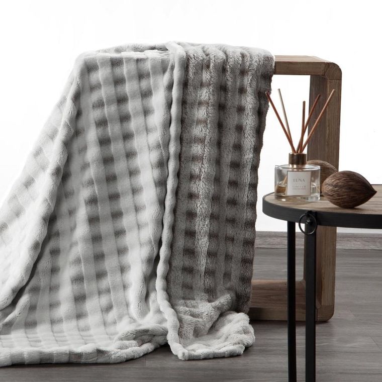 Eurofirany, koc d91, kostka, 150-200 cm, beżowy