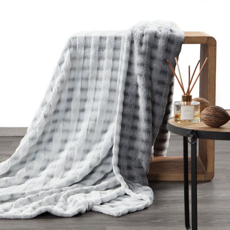 Eurofirany, koc d91, kostka, 170-210 cm, stalowy