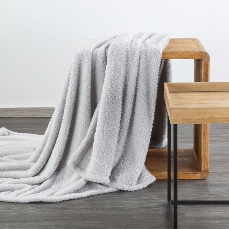 Eurofirany, koc d91, Lori, 150-200 cm, srebrny