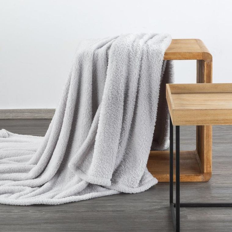 Eurofirany, koc d91, Lori, 200-220 cm, srebrny