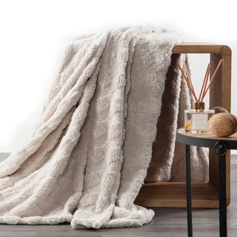 Eurofirany, koc d91, Nancy, 170-210 cm, beżowy