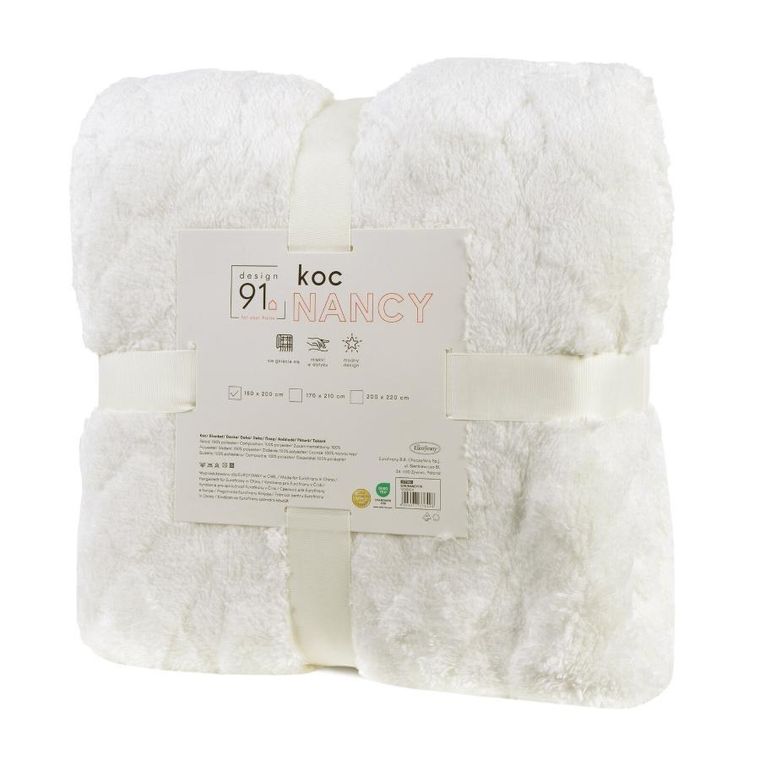 Eurofirany, koc d91, Nancy, 70-160 cm, kremowy