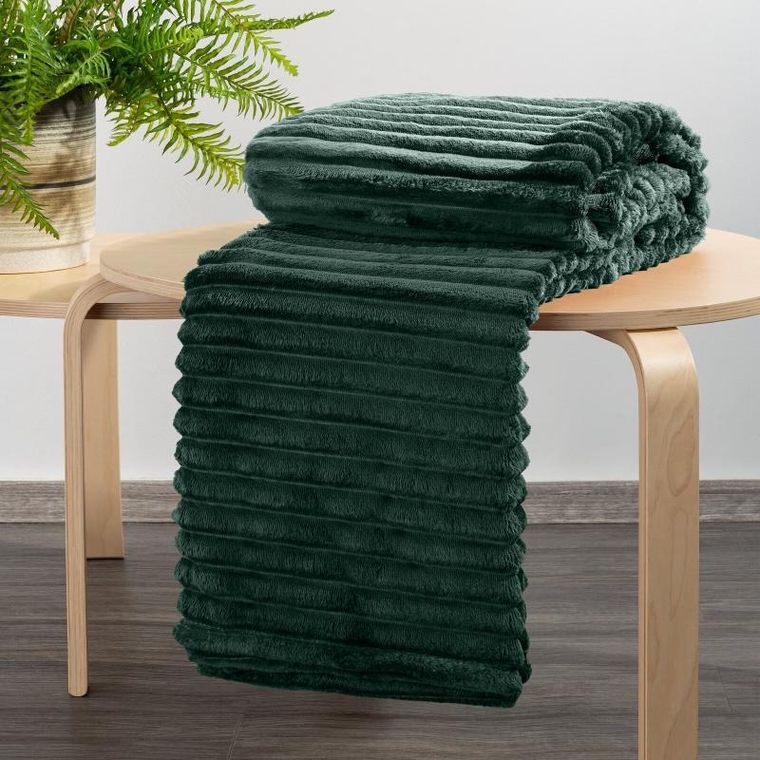 Eurofirany, koc d91 soft, 170-210 cm, ciemnozielony