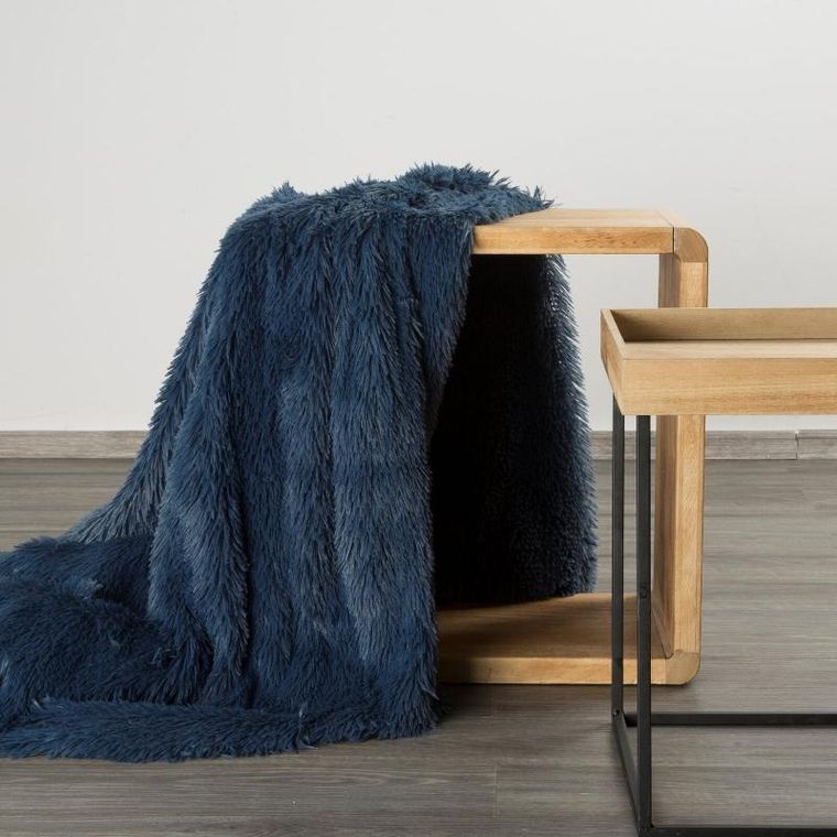 Eurofirany, koc d91 Tifany 1, granatowy, 70-160 cm