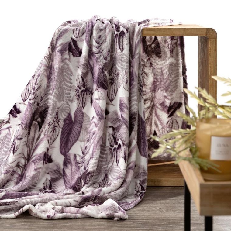 Eurofirany, koc Davos, 150-200 cm, fioletowy