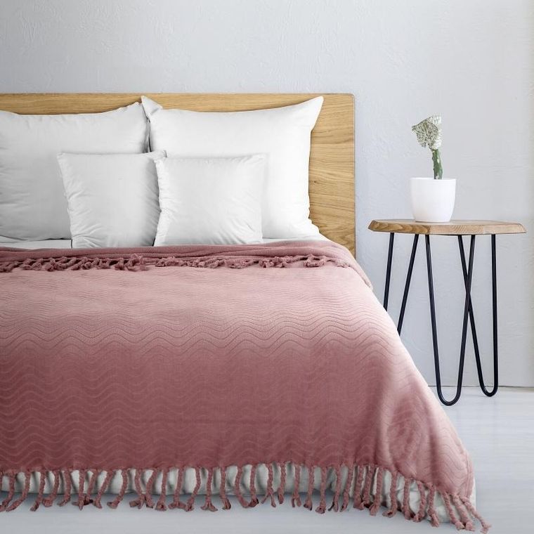 Eurofirany, koc Emma, 150-200 cm, pudrowy