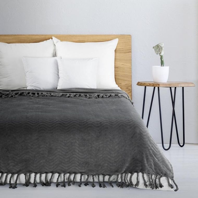 Eurofirany, koc Emma, 150-200 cm, stalowy