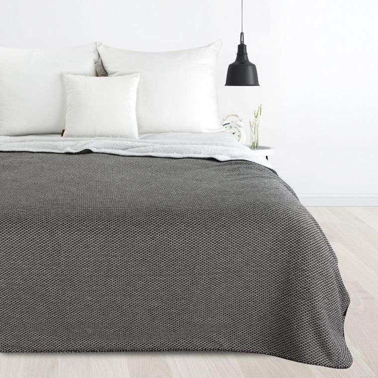 Eurofirany, koc panda, 150-200 cm, czarny