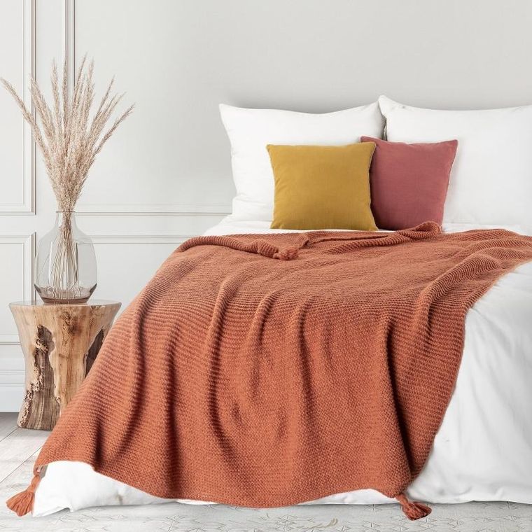 Eurofirany, koc pled, 130-170 cm, ceglany