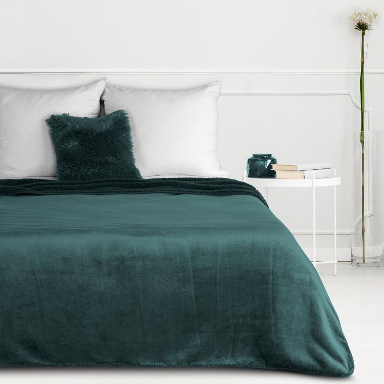 Eurofirany, koc, Tedy, 170-210 cm, ciemnozielony