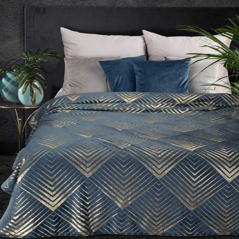 Eurofirany, koc Victoria, 150-200 cm, granatowy