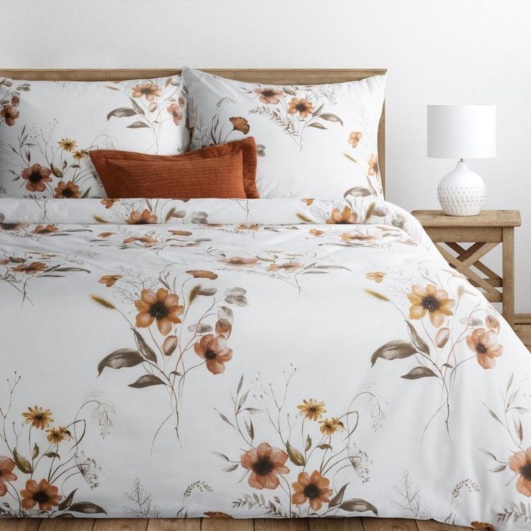 Eurofirany, komplet pościeli bawełnianej, Celine, 160-200 cm, biały