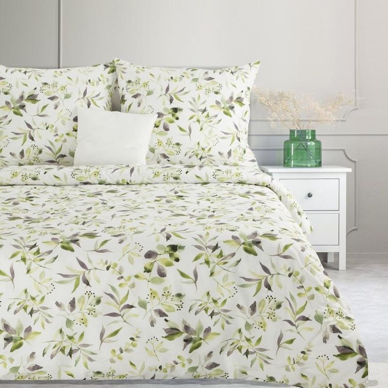 Eurofirany, komplet pościeli bawełnianej, Mili, 160-200 cm, biały