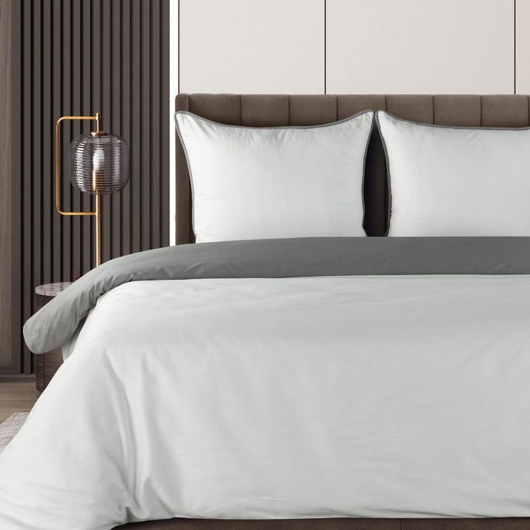 Eurofirany, komplet pościeli, Lunara, 160-200 cm, biały