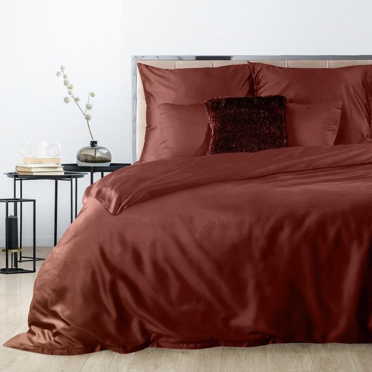 Eurofirany, komplet pościeli, Nova3, 220-200 cm, burgundowy