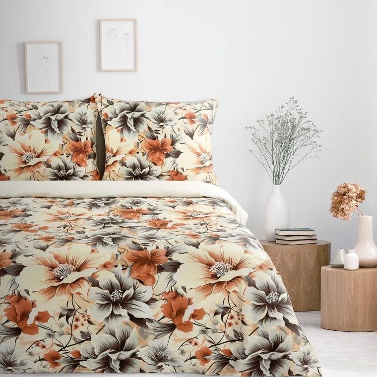 Eurofirany, komplet pościeli satynowej, Nika, 220-200 cm, żółty