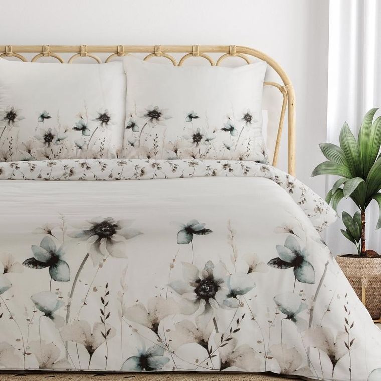 Eurofirany, komplet pościeli satynowej premium, 160-200 cm, biały