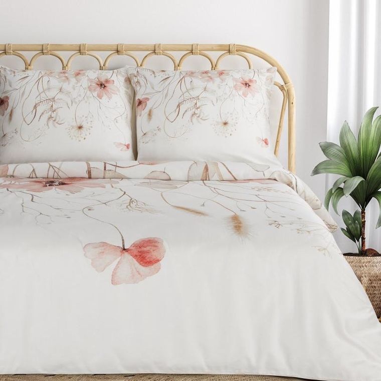 Eurofirany, komplet pościeli satynowej, premium24, 220-200 cm, biały