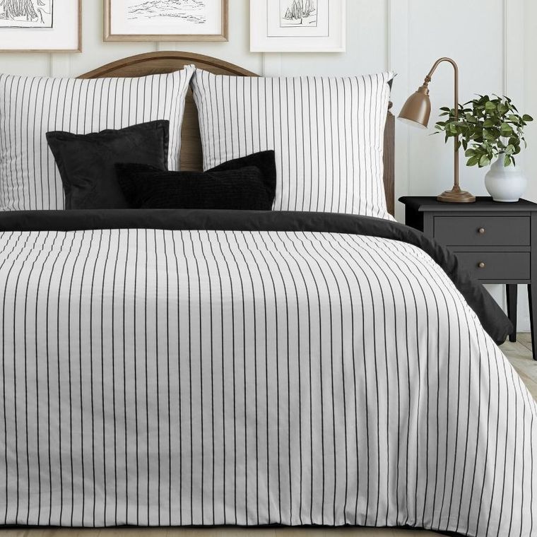 Eurofirany, komplet pościeli satynowej, Raya, 140-200 cm, biały