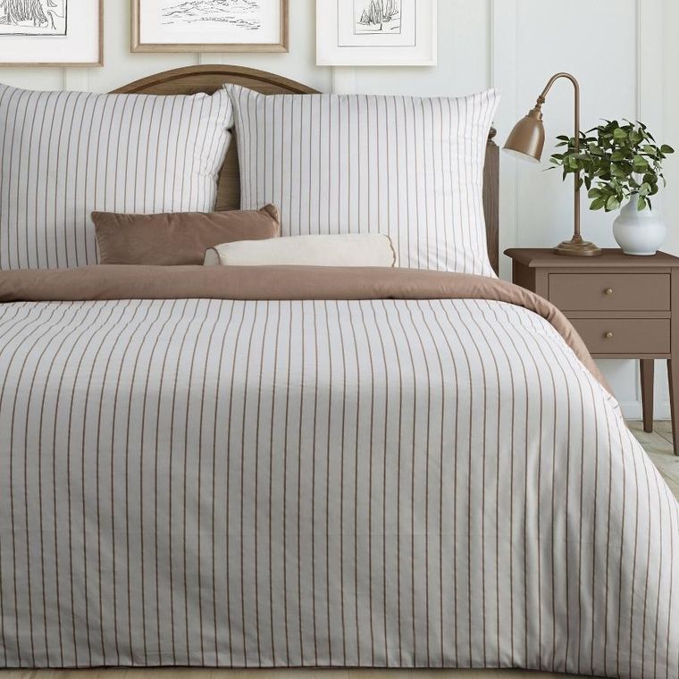 Eurofirany, komplet pościeli satynowej, Raya, 160-200 cm, biały