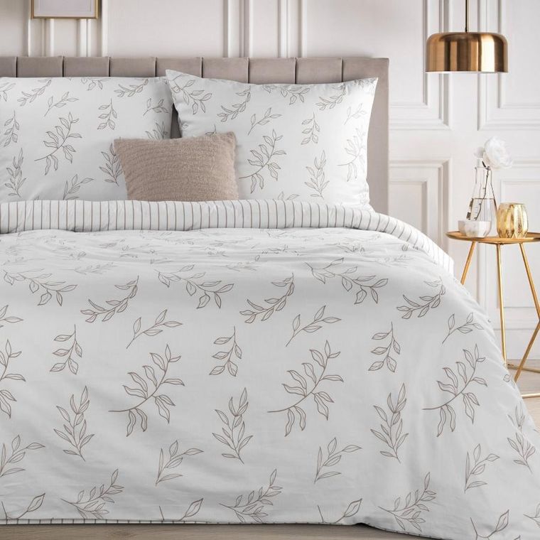 Eurofirany, komplet pościeli satynowej, Raya1, 140-200 cm, biały