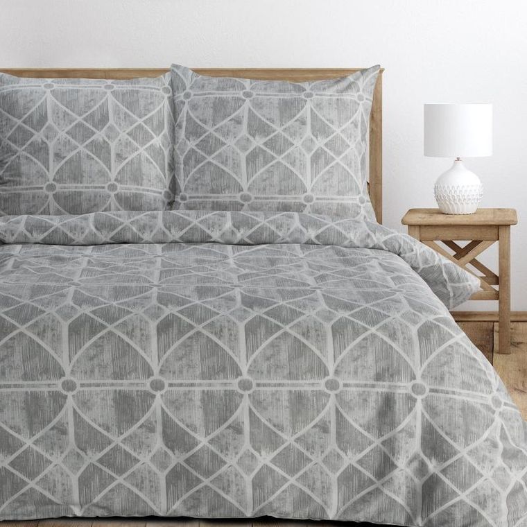 Eurofirany, komplet pościeli satynowej, Spring, 160-200 cm, biały