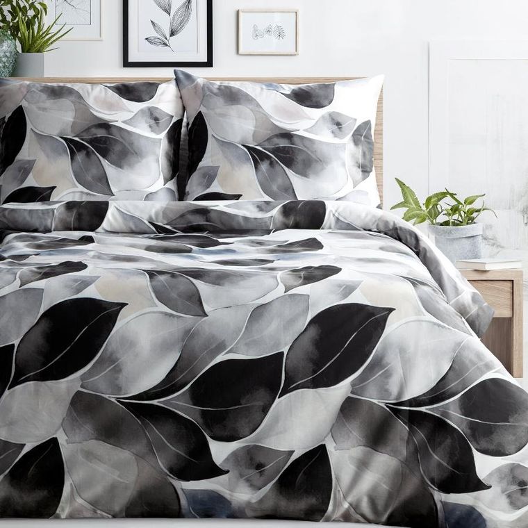 Eurofirany, komplet pościeli satynowej, Spring, 160-200 cm, biały