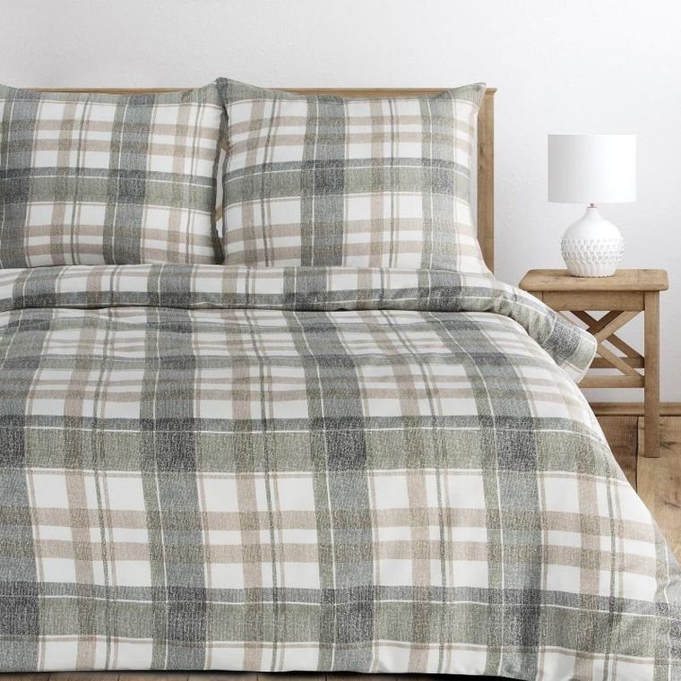 Eurofirany, komplet pościeli satynowej, Spring, 220-200 cm, szary