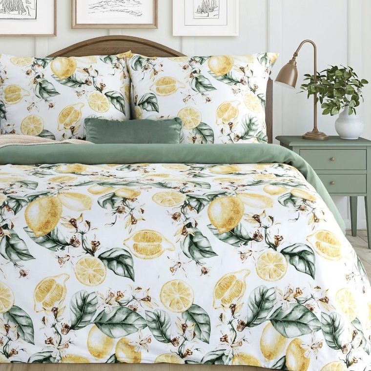 Eurofirany, komplet pościeli satynowej, spring 91, 220-200 cm, biały