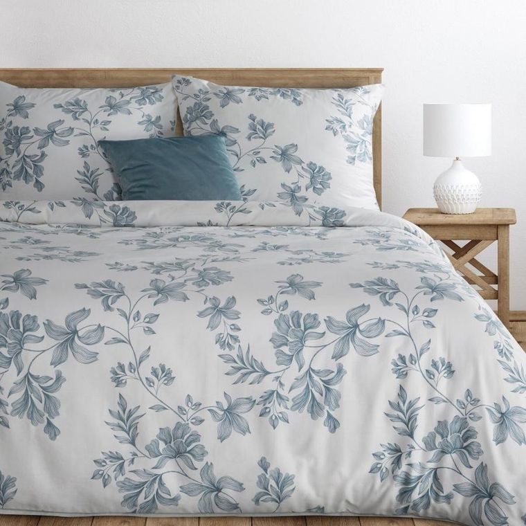 Eurofirany, komplet pościeli satynowej, Spring 99, 200-220 cm, biały