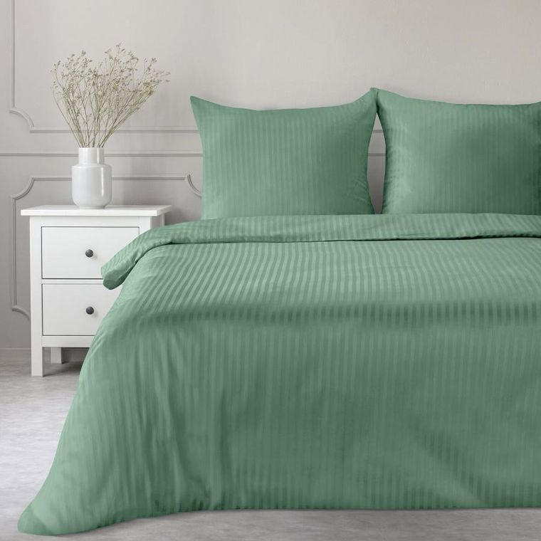 Eurofirany, komplet pościeli satynowej,, Vera, 220-200 cm, miętowy