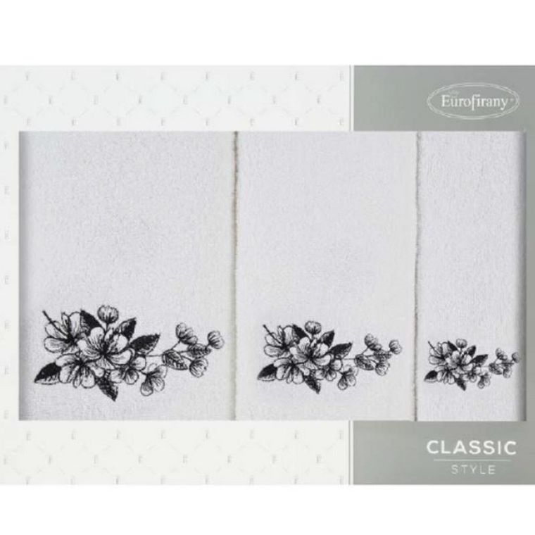 Eurofirany, komplet ręczników, 3 szt., biały