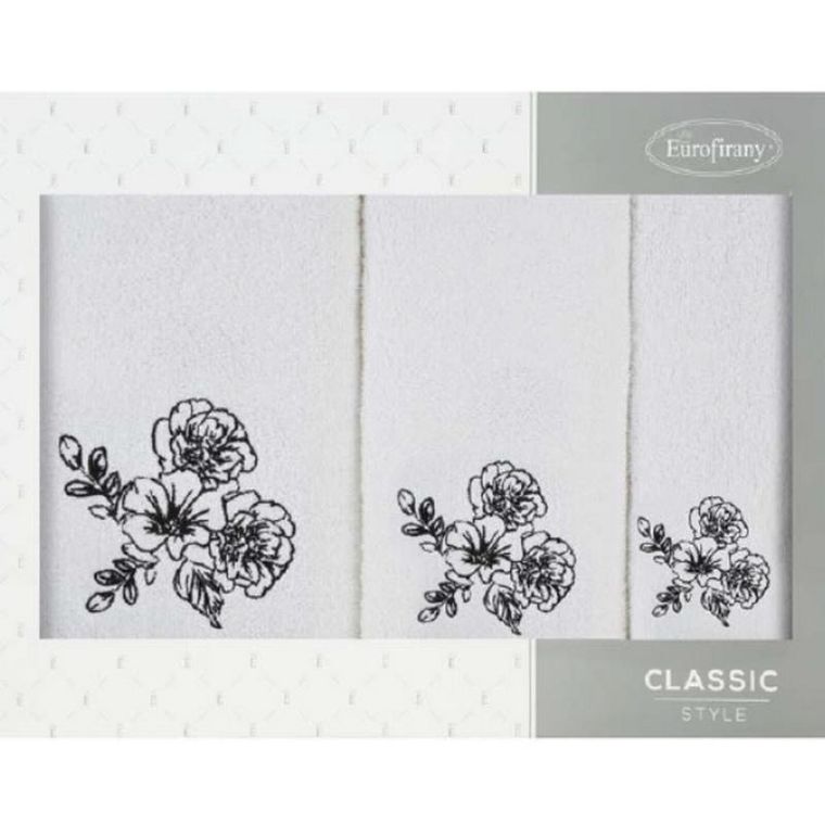 Eurofirany, komplet ręczników, 3 szt., biały