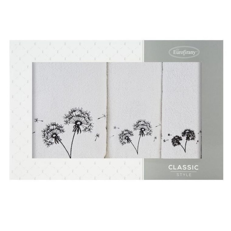 Eurofirany, komplet ręczników, 3 szt., biały