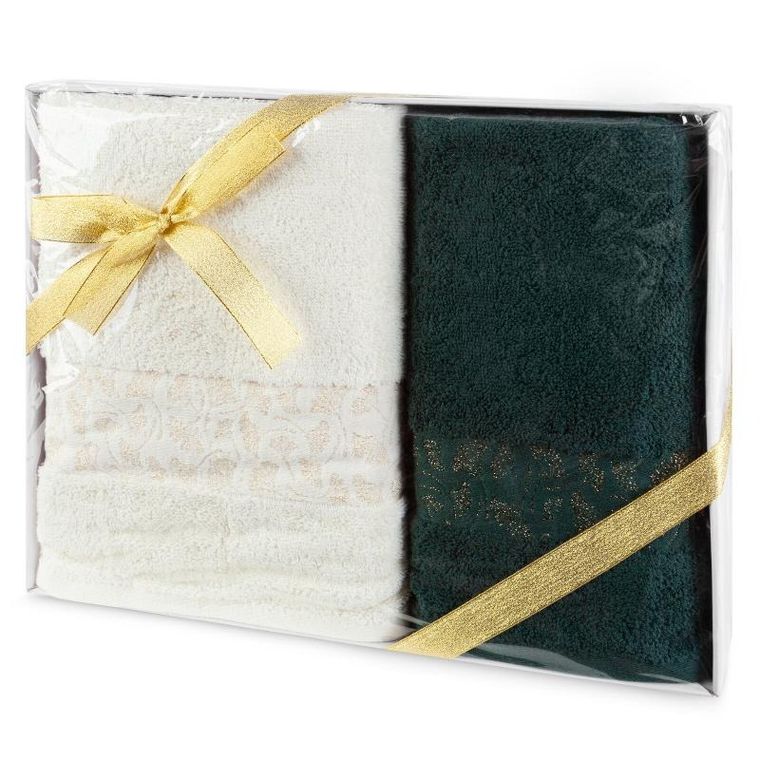 Eurofirany, komplet ręczników Blink, 42-33-5 cm, kremowy